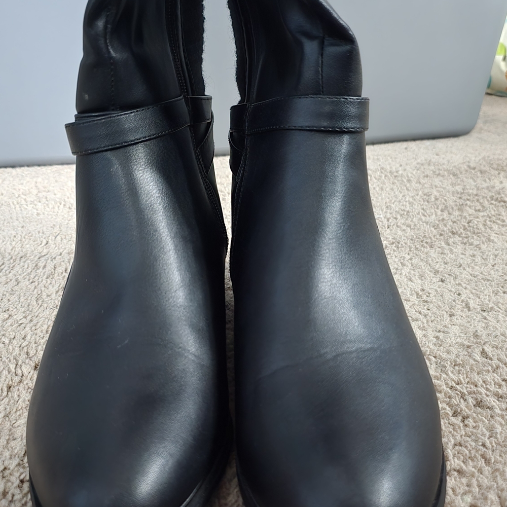 Cloudwalkers Avenue Wide Width Calf Women's Tall Linden Black Boots 9.5 Stretchy - Picture 5 of 8